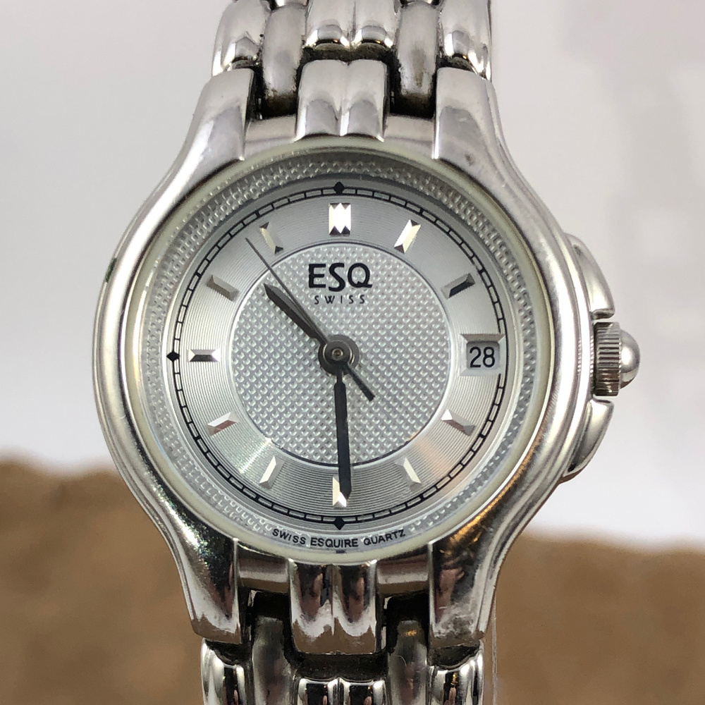 Simply Esquire Stainless Steel Date @ 3 ESQ Watch